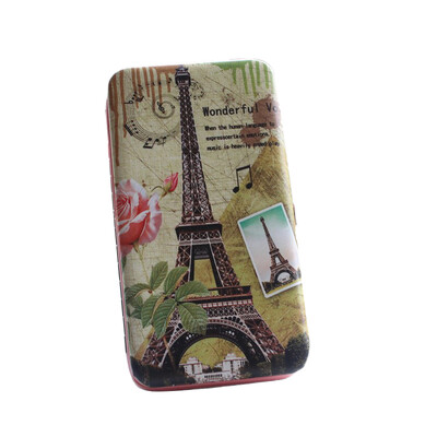 

Brand women PU leather purse female long bag of the Eiffel Tower cartoon printing women wallet fashion clutch bag