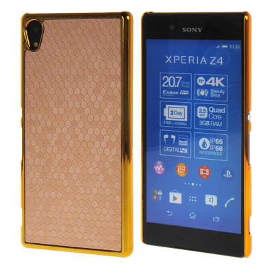 

MOONCASE Flash Flake Skin Gold Chrome Hard Back Case Cover for Sony Xperia Z4 Gold