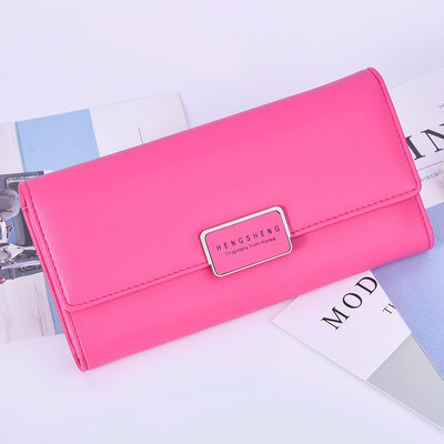 

Ladies long simple multi function wallet multifunctional handbag buckle wallet candy purse wallet