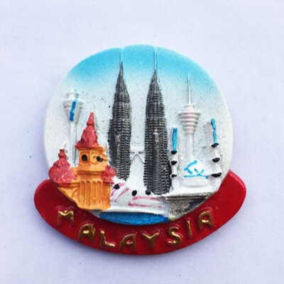 

1Pcs Creative 3D Malaysia Kuala Lumpur Twin Towers Tourist Souvenirs Fridge Magnets Magnetic Refrigerator Stickers