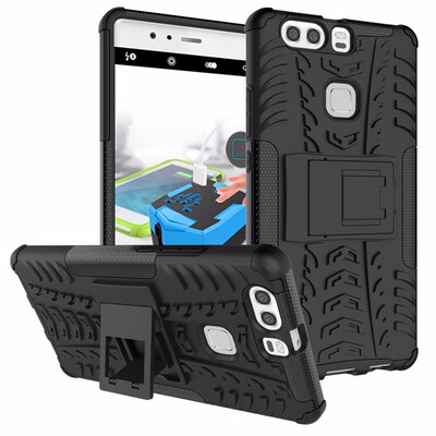 

Goowiiz Phone Case For Huawei P9P9 Plus Armor Tire Texture Rugged Protection PCTPU Silicone