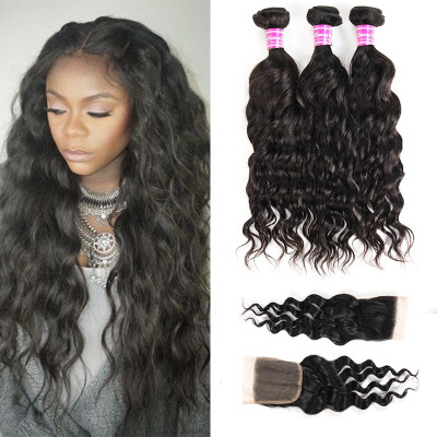 

Peruvian Virgin Human Hair Water Wave Bundles Wholesale Unprocessed Virgin Human Hair Water Wave Bundles with Closure