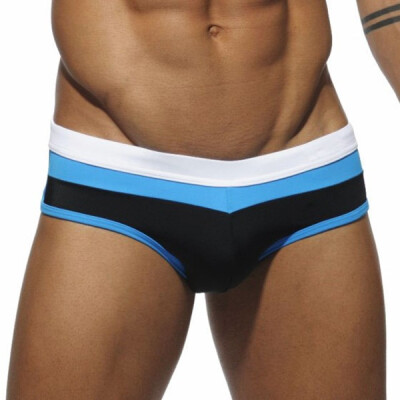 

Mens Soft Contrast Color Breathable Elastic Beach Shorts Swimwear Briefs