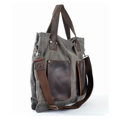 

в 2016 году новый холст сумку натуральной кожи сумочку сумку мужчин и женщин большой мощности, сумка