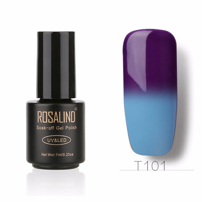 

ROSALIND Gel 1S Temperature Changing Nail Polish 7ml Soak off Nail Gel Polish Vernis Semi Permanent UV LED Glitter Nail Lacquer