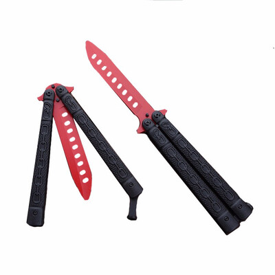 

CHACHEKA CS GO Game Butterfly Practice Knife Aluminum Handle Training Folding Knives Pocket Fitness Equipment Karambit