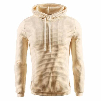 

2018 New Casual Hoodie MenS Hot Sale Plaid Jacquard Hoodies Fashion Military Hoody Style Long-Sleeved Men Sweatshirt 4XL