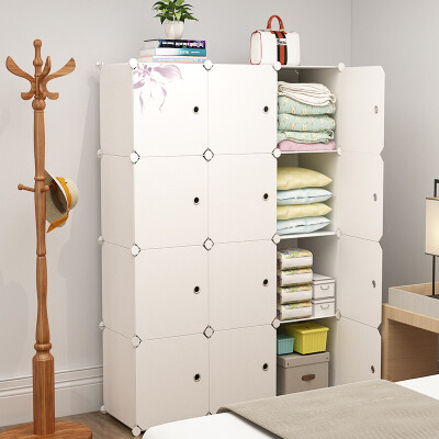 

Silk ColesHome Simple modern storage cabinet Green wardrobe storage locker combination storage box