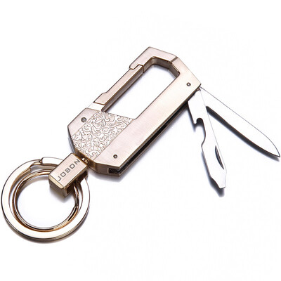 

JOBON Zhongyin key chain ring car key chain chain mother circle spring knife with a bottle opener waist hanging ZB-8735G