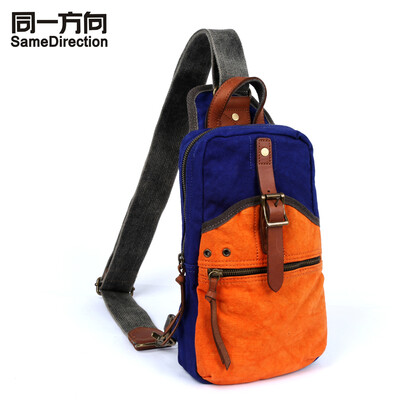 

New fashion men's Canvas shoulder bags Chest bag Men Messenger Shoulder bag Casual Small Crossbody high quality shoulder bag 60461