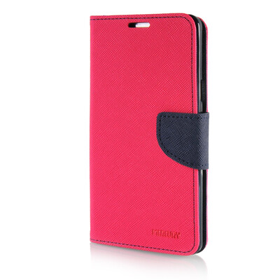 

MOONCASE Cross pattern Leather Side Flip Wallet Card Slot Pouch Stand Shell Back ЧЕХОЛ ДЛЯ Samsung Galaxy A7 Hot pink