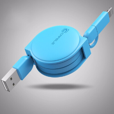 

CAFELE 100cm 2 in 1 Retractable USB Fast Charging Cable 8 Pin for iPhone 5s 6s 7 Plus with Micro USB Cable