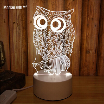 

Creative 3D table lamp than love night lamp Christmas birthday gift three-dimensional plug room bedroom bed simple modern