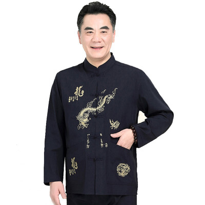 

Chinese&western peoples suit Chinese style Tang costume embroidery fathers clothing