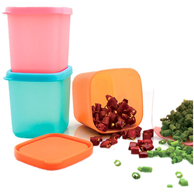 

2pcs Mini kitchen food storage box fridge microwave container crisper spice jar seasoning box kitchen organizer