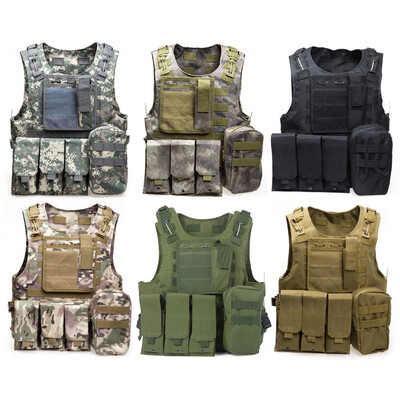 

Tactical Military Swat Field Battle Airsoft Molle Combat Assault Plate Carrier Vest
