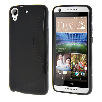 

MOONCASE  - Line Soft Silicone Gel TPU Protective Case Flexible Shell Protective Case Cover for HTC Desire 626 Black