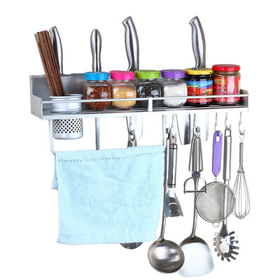 

Kitchen maxcook kitchen racks 50 cm single-cup aluminum space fence MCWA-GJ501 wall-mounted knife rack seasoning rack does not rust