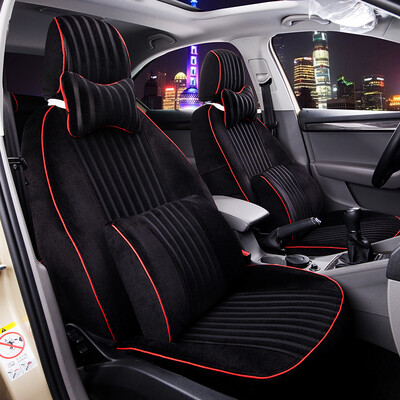 

Chi Qin winter plush car seat cover all-inclusive dedicated to Kvooz Geely emgrand junwei Weilang&other diamond velvet - purple including waist pillow 1 pair