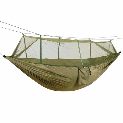 

Portable Lightweight Parachute Nylon Camping Mosquito Nets Hammocks for Outdoor Hiking Travel Backpacking Style 1