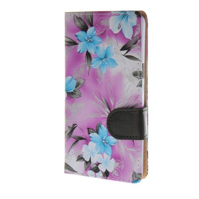 

MOONCASE Elegant Flower PU Leather Wallet Flip Card Slot Holster Pouch Stand Shell Back Case Cover for Samsung Galaxy A5 Purple