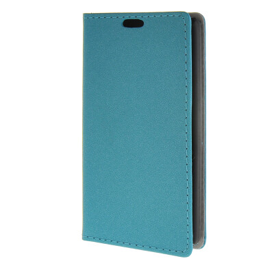 

MOONCASE Premium PU Leather Flip Wallet Card Slot Bracket Back Case Cover for LG  Fino D290N Dual D295 Azure