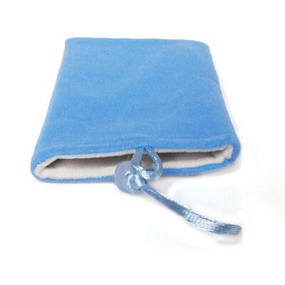 

Blue New Strap Protective Sleeve Velvet Case Bag Gift Pouch for apple iPhone 5