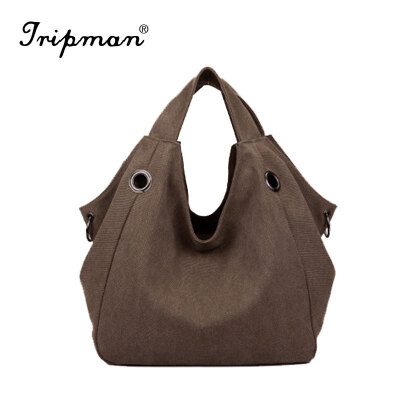

Tripman Female handbag women large thicken canvas casual tote messenger bags hobo bolsas femininas grandes shoulder bag free shipping
