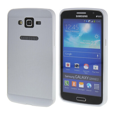

MOONCASE Galaxy Grand 2 Случай 2 В 1 жесткий бампер вставить обложка чехол для Samsung Galaxy Grand 2 G7106 Серебряный