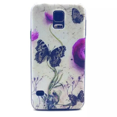 

MITI Hot Sale Ultra Thin Phone Cases for Samsung S5 i9600 Soft TPU Clear Transparent Phone Skin Cover Various Flowers Painted