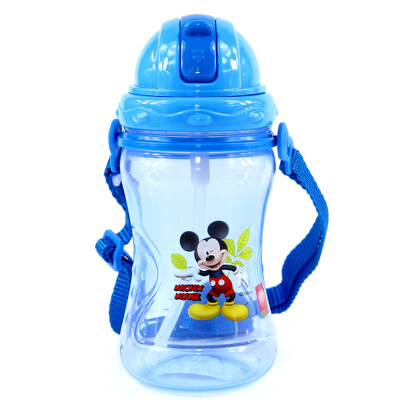 

【Jingdong Supermarket】 Disney Plastic Cup Children's Sports Belt Suction Water Cup Student Water Bottle 360ML Minnie Powder