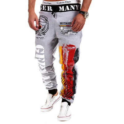 

CT&HF Men Contracted Loose Letters Printed Pants Leisure Fashion Sports Pants Spring Cotton Handsome Personality trousers