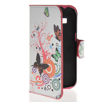 

MOONCASE Butterfly style Leather Side Flip Wallet Card Slot Stand Pouch чехол для Samsung Galaxy Ace Style LTE G357