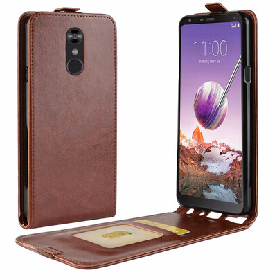 

for LG Stylo 4 WIERSS Flip Leather Case for LG Q Stylo 4 Q710MS Q710 Retro Wallet Case Leather Cover Cases Fundas Capa Coque