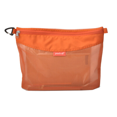 

Pack all sundries storage bag travel men&women clothing storage sorting bag office file storage bag A4 information bag waterproof zipper transparent stationery bag orange