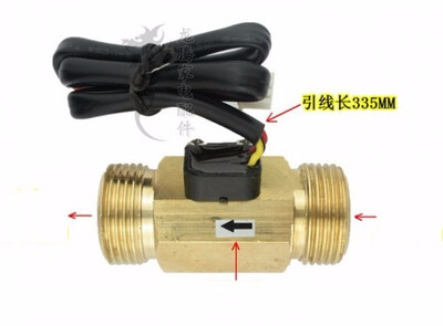 

Water Flow meter flowmeter fuel gauge Hall flow sensor inductive switch counter indicator Copper G34" DN20mm 2-45Lmin DC3V-18V