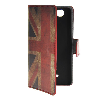 

MOONCASE View Window Leather Side Flip Pouch Hard board Shell Back чехол для Apple iPhone 5 / 5S Black