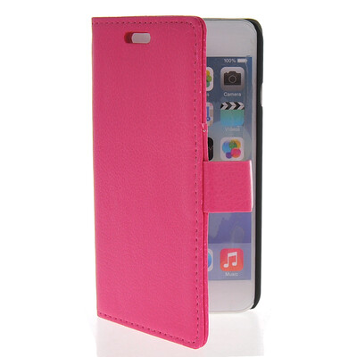 

MOONCASE Slim Leather Side Flip Wallet Card Slot Pouch Stand Back Case Cover for Apple iPhone 6 ( 4.7 inch ) Hot pink