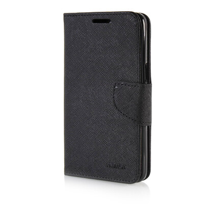 

MOONCASE Cross pattern Leather Side Flip Stand Shell Back ЧЕХОЛ ДЛЯ Samsung Galaxy Grand Prime G5308W Black