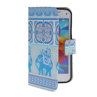

MOONCASE Pattern Style Leather Side Flip Wallet Card Slot Pouch Stand Shell Back ЧЕХОЛ ДЛЯ Samsung Galaxy S5 Mini