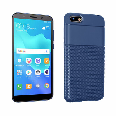

Goowiiz Phone Case For Huawei Y5 2018Y5 Prime 20187 Play Fashion Triangular texture Soft Silicone Prevent falling