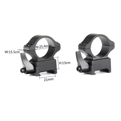 

ohhunt Tactical Steel Quick Release Rings 1 inch 2PCs Low High Profile Scope Mount Picatinny Weaver Rings for Hunting Riflescope