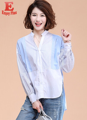

L XL XXL 3XL 4XL 5XL plus size casual cotton new autumn 2018 women blouse shirt long sleeve large size white striped loose top