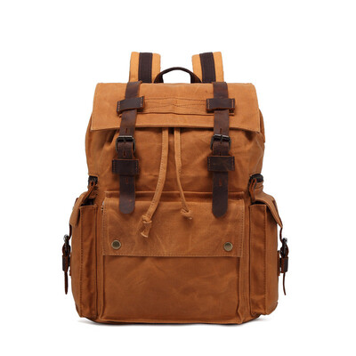 

Vintage Canvas Backpack Men Large Capacity waterproof Travel Shoulder Bag Fashion Male Luxury Brand Men Laptop Bag Luggage