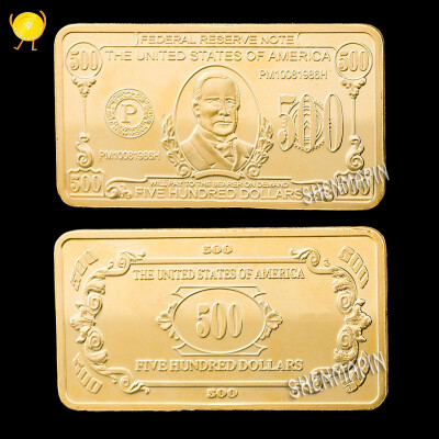 

3 pcslot American banknotes gold bar 9999 gold 1005001000 gold bars replica coins metal craft gifts coins collectibles