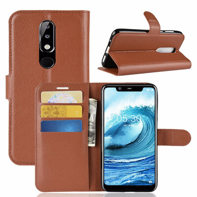 

for Nokia 51 Plus X5 WIERSS Wallet Phone Case for Nokia 51 Flip Leather Cover Case Fundas Capa Coque Etui