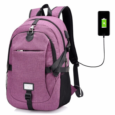 

Casual Durable Canvas Backpack with USB Port for Men CasualFashion adjustable shoulder strap durable