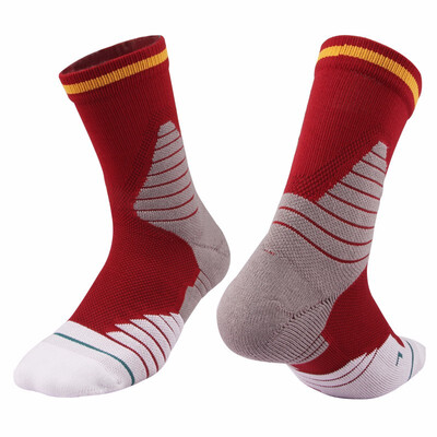 

COSOCK Fancy Color Men Crew Professional Elite Compression Basketball Socks