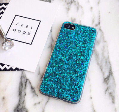 

Silicone Bling Powder Soft Case For iPhone 5 5S 7 6 Plus Shinning Glitter Phone Cover for iPhone 8 7 6 6s Plus Cases Shell