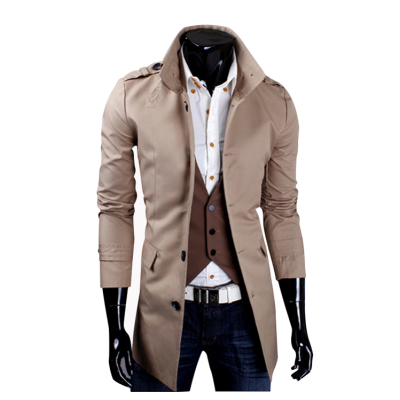 

Zogaa Mens Wind Coat Slim Casual Middle length